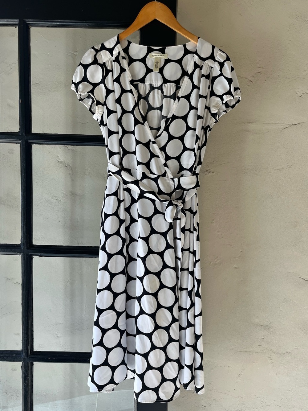 Banana Republic Polka Dot Wrap Midi Dress